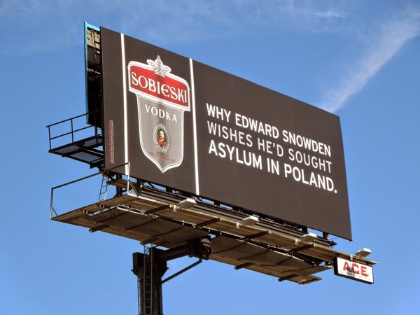 Sobieski vodka edward snowden asylum billboard